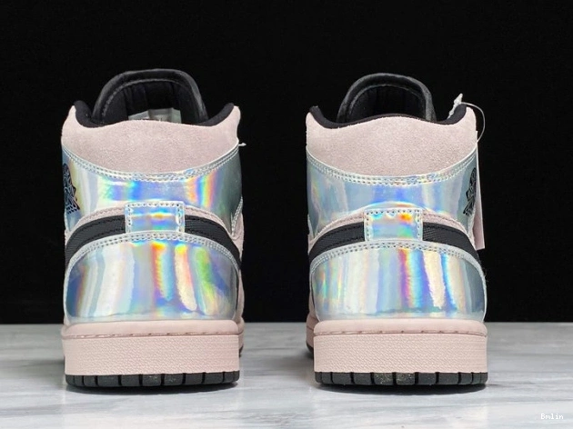 Bmlin (W) Mid Dirty Iridescent 1 Powder BQ6472-602 Jordan Air 0726